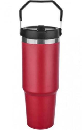 Çelik Termos - Kırmızı - 900 ml - Üstten Saplı - 5342 - 1