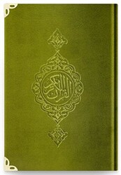 Cep Boy Kadife Kur`an-ı Kerim Yeşil, Yaldızlı, Mühürlü - Y8 Yeşil - Hayrat Neşriyat