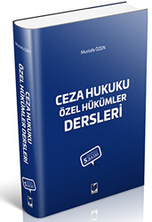 Ceza Hukuku Özel Hükümler Dersleri - 1