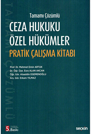 Ceza Hukuku Özel Hükümler Pratik Çalışma Kitabı - 1