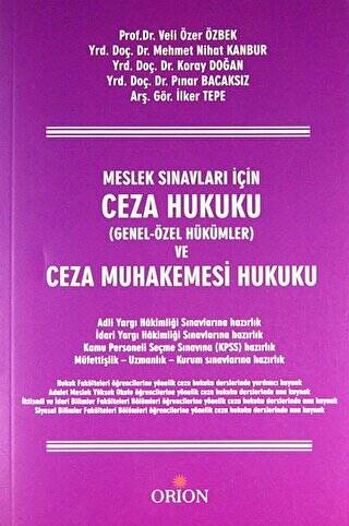 Ceza Hukuku ve Ceza Muhakemesi Hukuku - 1