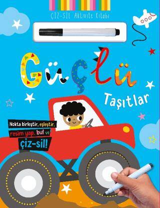 Çiz - Sil Aktivite Kitabı Güçlü Taşıtlar - 1