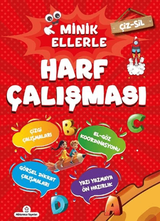 Çiz - Sil Minik Ellerle Harf Çalışması Kalem Hediyeli - 1