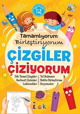 Çizgiler Çiziyorum - Tamamlıyorum Birleştiriyorum - 1