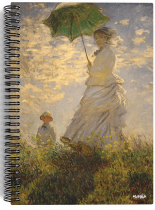 Claude Monet - Madam Monet and Her Son, 1875 - Spiralli Defter 12 - Çizgisiz - 100 Sayfa - 1