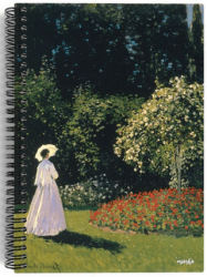 Claude Monet - Woman in the Garden, 1867 - Spiralli Defter 10 - Çizgisiz - 100 Sayfa - Miosho