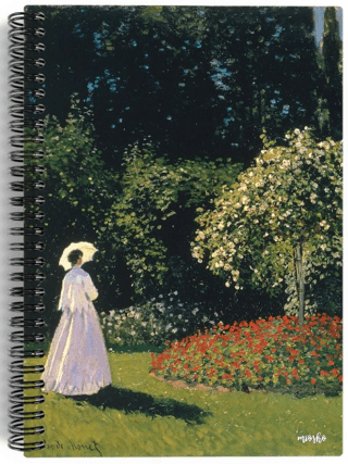 Claude Monet - Woman in the Garden, 1867 - Spiralli Defter 10 - Çizgisiz - 100 Sayfa - 1