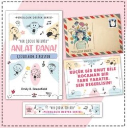 Çocuklar İçin Psikolojik Destek Serisi - Çocuklarda Depresyon - Kartpostal ve Ayraç - 1