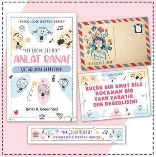 Çocuklar İçin Psikolojik Destek Serisi - Çocuklarda Depresyon - Kartpostal ve Ayraç - 1