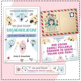 Çocuklar İçin Psikolojik Destek Serisi - Çocuklarda Öğrenme Güçlükleri -Kartpostal ve Ayraç - 1