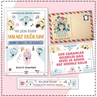 Çocuklar İçin Psikolojik Destek Serisi - Çocuklarda Travma Sonrası Stres Bozukluğu - Kartpostal ve Ayraç - 1