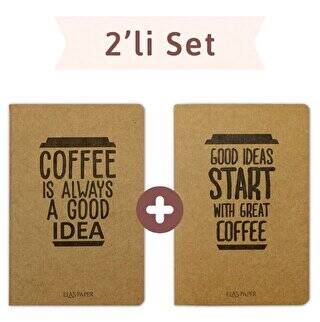 Coffee Düz Twins 2 Defter Takım - 1