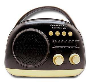 Crownwell Taşınabilir Bluetooth Retro Radyo Arizona Serisi - Black - 1