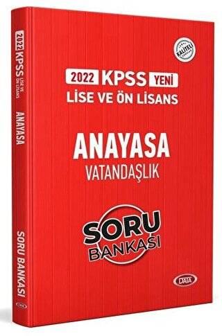 Data KPSS Lise Ve Ön Lisans Anayasa Vatandaşlık Soru Bankası 2022 - 1