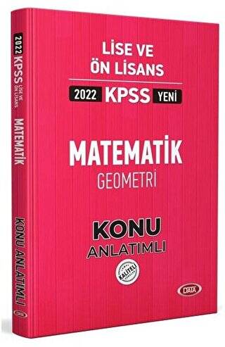 Data KPSS Lise ve Ön Lisans Matematik Geometri Konu Kitabı 2022 - 1
