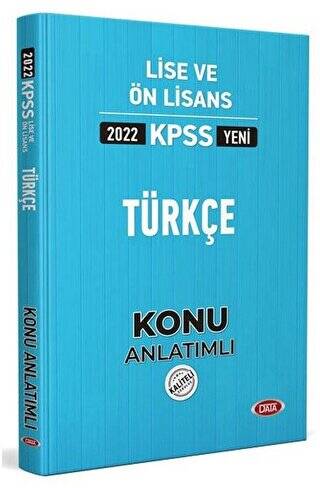 Data KPSS Lise ve Ön Lisans Türkçe Konu Kitabı  2022 - 1