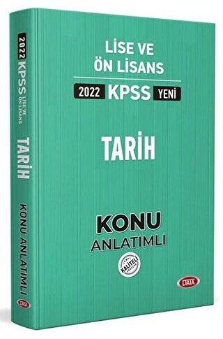 Data KPSS Lise ve Önlisans Tarih Konu Kitabı 2022 - 1