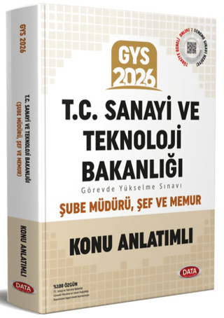 T.C. Sanayi ve Teknoloji Bakanlığı GYS Şube Müdürü - Şef - Memur Konu Anlatımlı - 1
