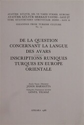 De La Question Concernant La Langue Des Avars - Atatürk Kültür Merkezi Yayınları