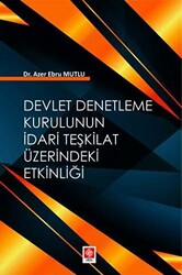 Devlet Denetleme Kurulunun İdari Teşkilat Üzerindeki Etkinliği - 1