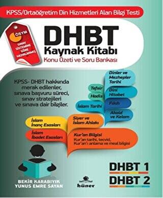 DHBT Kaynak Kitabı Konu Özeti ve Soru Bankası - 1