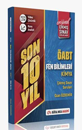 ÖABT Fen Bilimleri Kimya Son 10 Yıl Orijinal Çıkmış Sınav Soruları Video Çözümlü Konu Analizli - 1