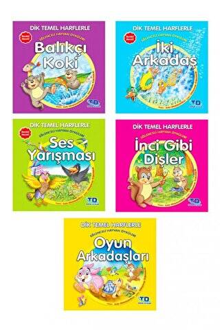 Dik ve Temel Harflerle Eğlenceli Hayvan Öyküleri 5 Kitap Takım - 1