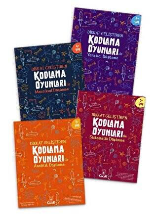 Dikkat Geliştiren Kodlama Oyunları Serisi 4 Kitap - 1