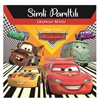 Disney Arabalar Simli Parıltılı Boyama Kitabı - 1