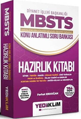 Diyanet İşleri Başkanlığı Mesleki Bilgiler Seviye Tespit Sınavı MBSTS Konu Anlatımlı Soru Bankası - 1