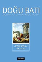 Doğu Batı Düşünce Dergisi Yıl: 10 Sayı: 40 - Antik Dünya Bilgeliği - 1