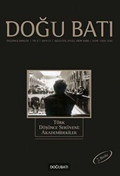 Doğu Batı Düşünce Dergisi Yıl: 3 Sayı: 12 - Türk Düşünce Serüveni: Akademidekiler - 1