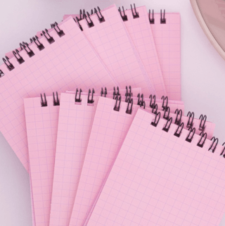 Dream Notes 9x15cm 8`li Kareli Not Defteri Seti - Pembe - 1