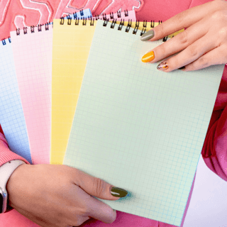 Dream Notes Üst Spiralli 4 Farklı Renk Kareli A5 Defter Seti - 1