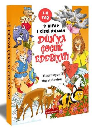 Dünya Çocuk Edebiyatı Seçme Öyküler 7-8 Yaş 10 Kitap Set - 1
