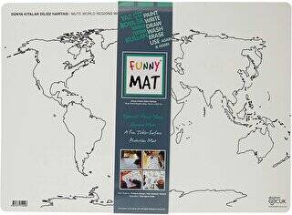 Dünya Kıtalar Dilsiz Haritası - Funny Mat - 1