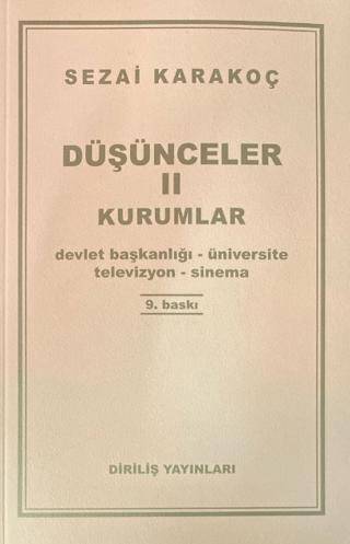 Düşünceler 2: Kurumlar - 1