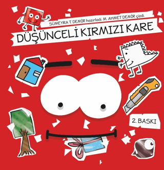 Düşünceli Kırmızı Kare - 1