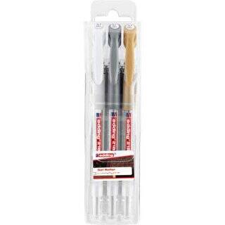 Edding 2185 Jel Roller 3`lü Set Karışık Metalik-Beyaz - 1