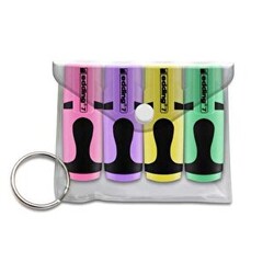 Edding 7 Mini Fosforlu Kalem 4`lü Set Pastel Karışık - 1