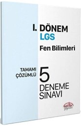 Editör Yayınları 8. Sınıf LGS Fen Bilimleri 1. Dönem 5 Deneme - 1