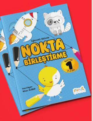 Eğlenceli Aktivite Nokta Birleştirme ‐ Boyama ve Aktivite Kitabı ‐ Seviye 1 - 1