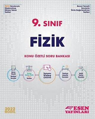 Esen 9. Sınıf Fizik Konu Özetli Soru Bankası - 1