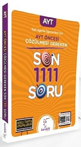 Eşit Ağırlık Öğrencileri İçin AYT Öncesi Çözülmesi Gereken Son 1111 Soru - 1