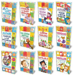 Etkinlik Kitapları Seti 12 Kitap Takım - Mor Kelebek