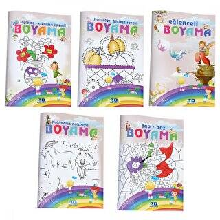 Etkinlikli Boyama Kitabı 5 Kitap Takım - 1