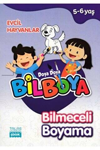 Evcil Hayvanlar - Doya Doya Bil Boya Bilmeceli Boyama 5-6 Yaş - 1