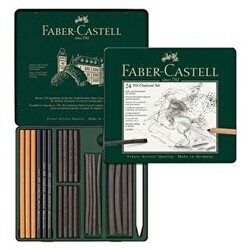 Faber-Castell Pitt Monochrome İşlenmiş Kömür Seti - Faber-Castell