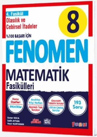 Fenomen 8 Matematik 4. Fasikül Olasılık ve Cebirsel İfadeler - 1