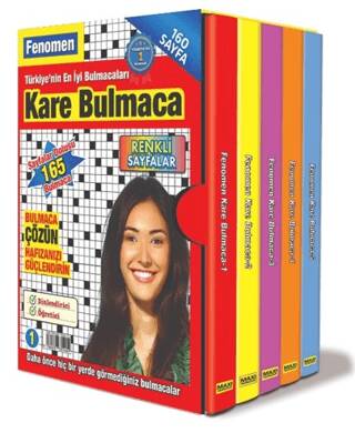 Fenomen Kare Bulmaca Seti 5 Kitap - 1